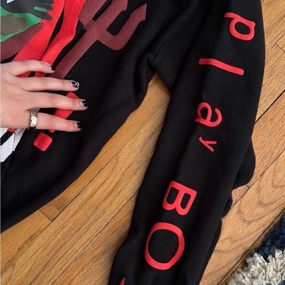 Playboi Carti Cactus Plant Flea Market CPFM Whole Lotta Red WLR Black Hoodie - Picture 4 of 5